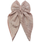 Pink Pleated Long Tail Bow Enchanted Scrunch