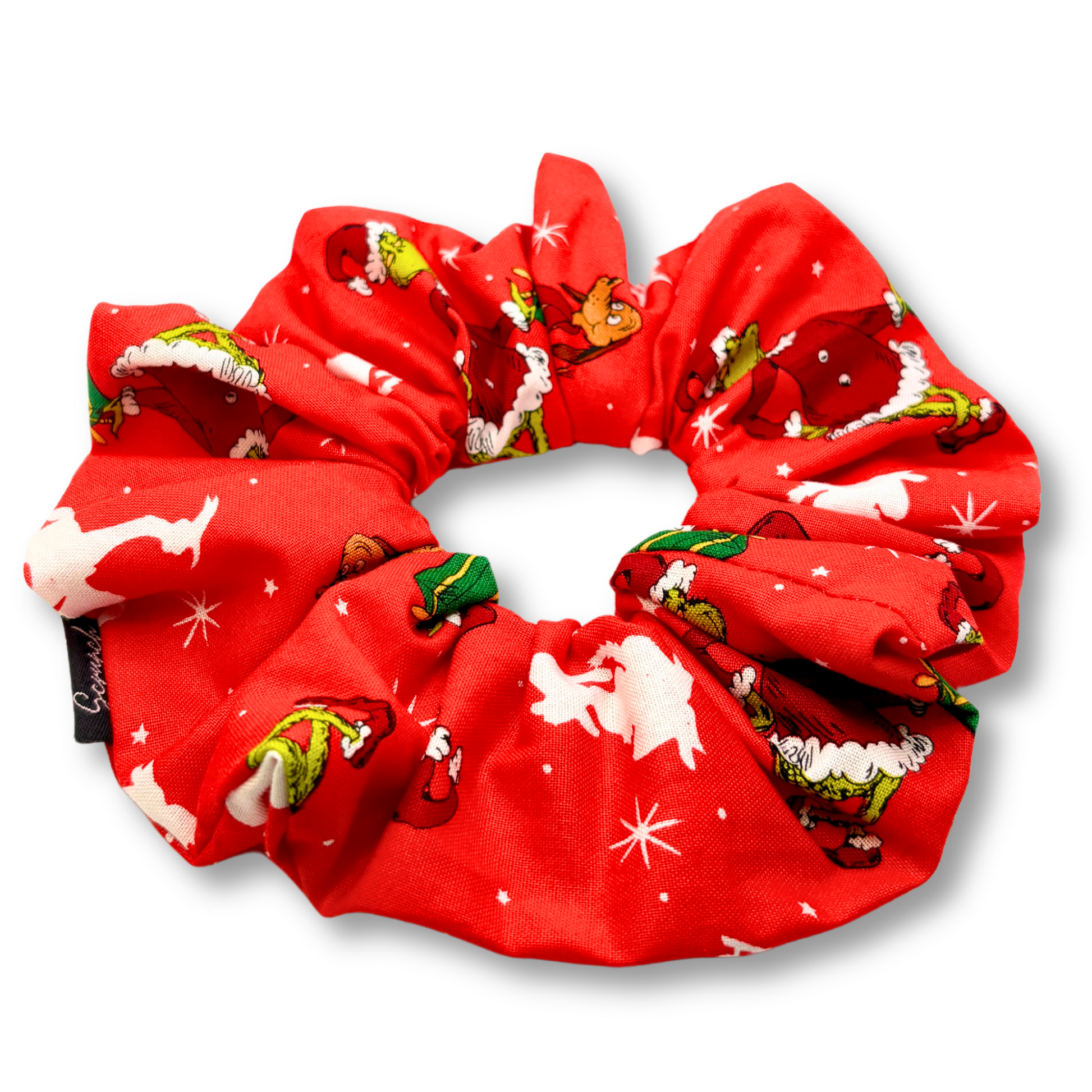 Red Grinch & Max Christmas Scrunchie Enchanted Scrunch