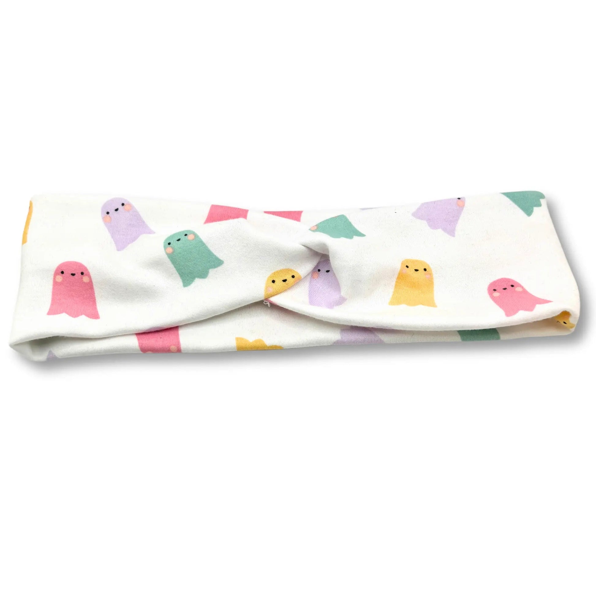 Pastel Ghosts Twist Knot Headband Enchanted Scrunch