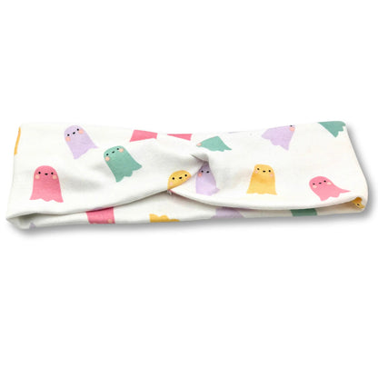 Pastel Ghosts Twist Knot Headband Enchanted Scrunch