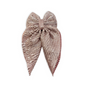 Pink Pleated Small Bow Enchanted Scrunch