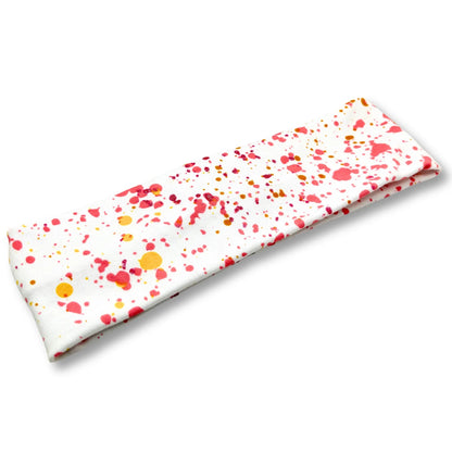 Splatter Paint White Headband Enchanted Scrunch