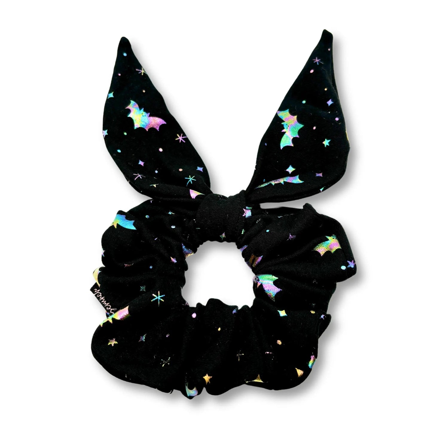 Mini Holographic Bat Tie Scrunchie Enchanted Scrunch