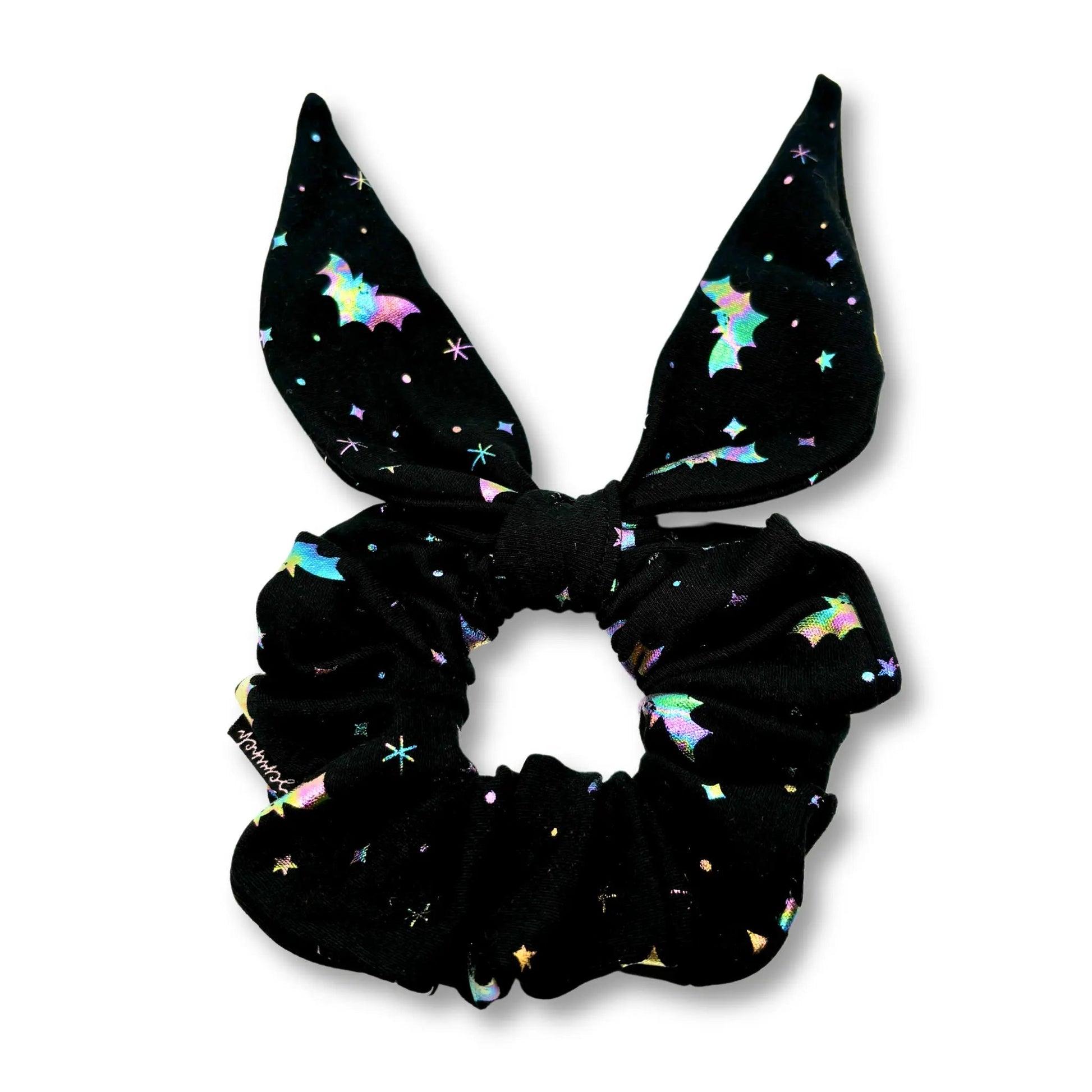 Mini Holographic Bat Tie Scrunchie Enchanted Scrunch