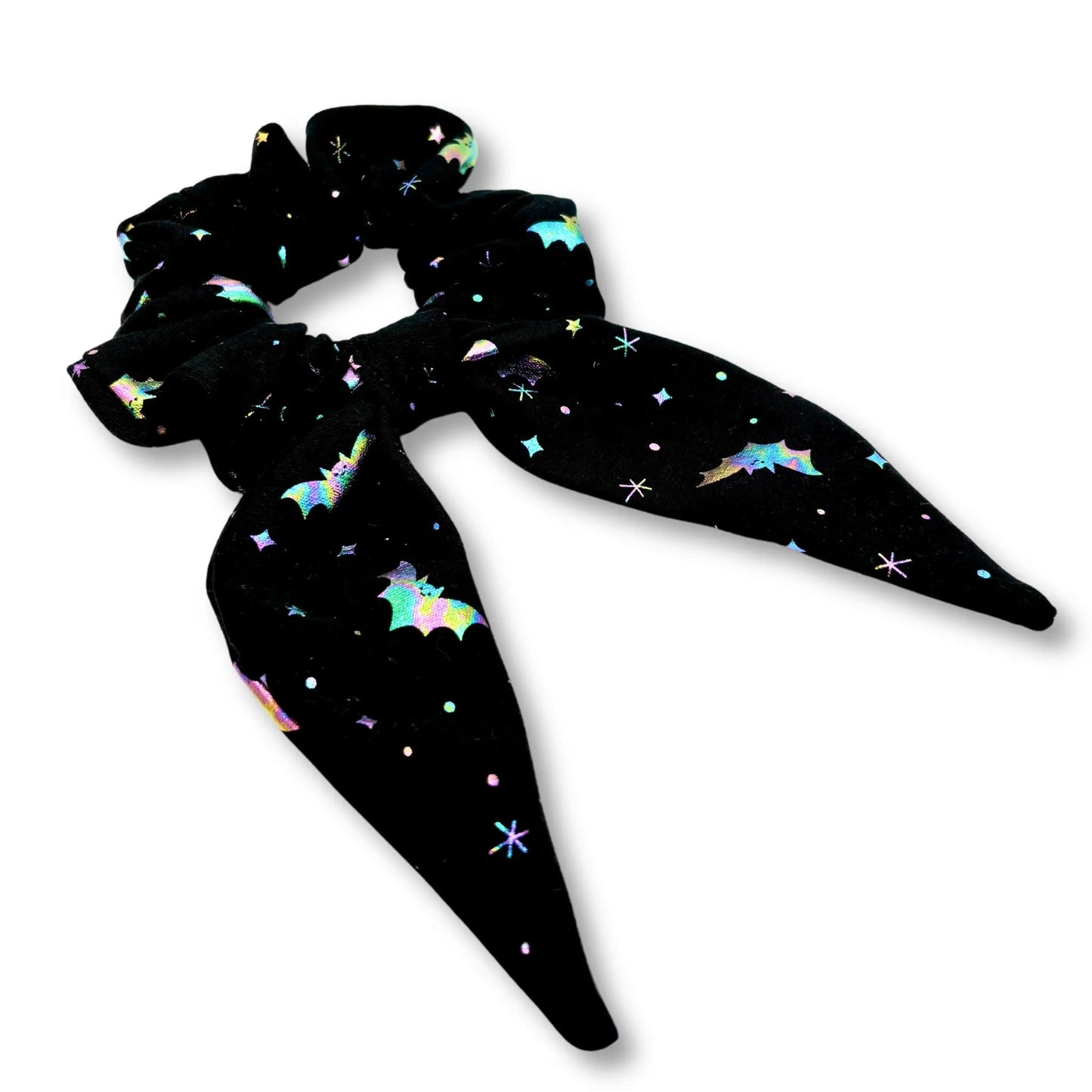 Mini Holographic Bat Tie Scrunchie Enchanted Scrunch