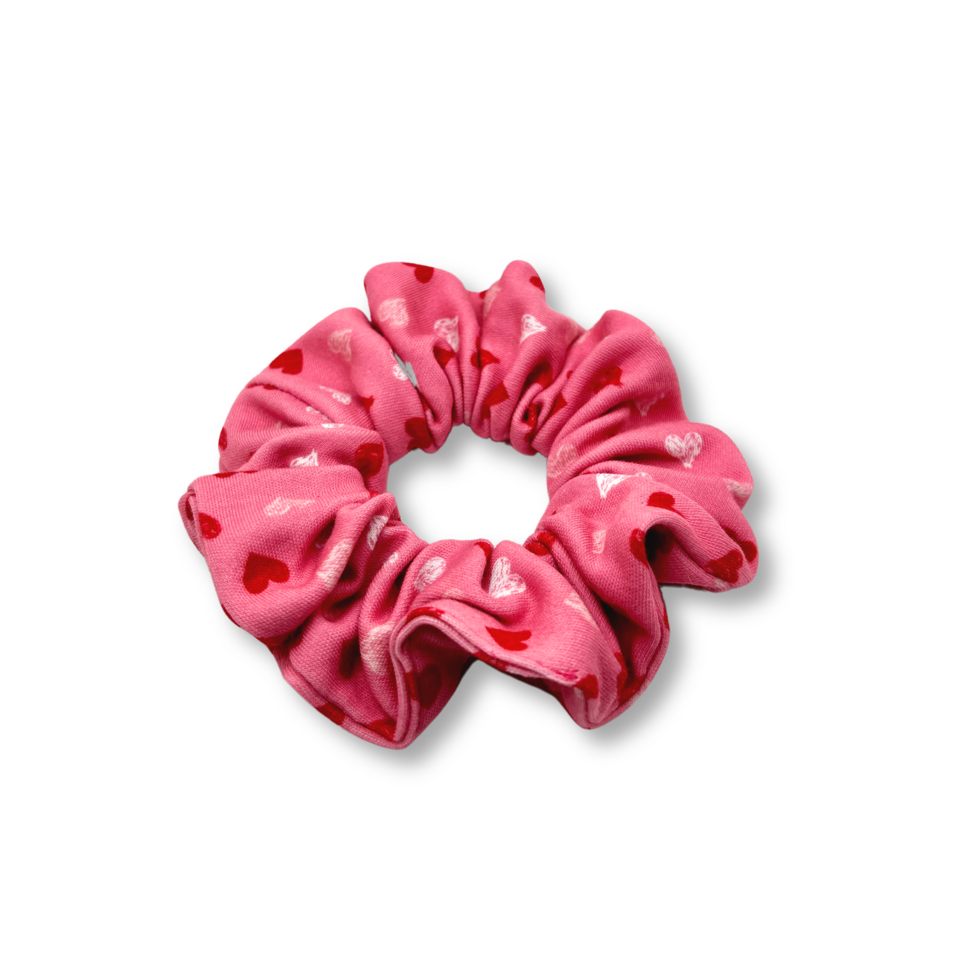 Mini Pink Heart Valentine's Day Scrunchie Enchanted Scrunch