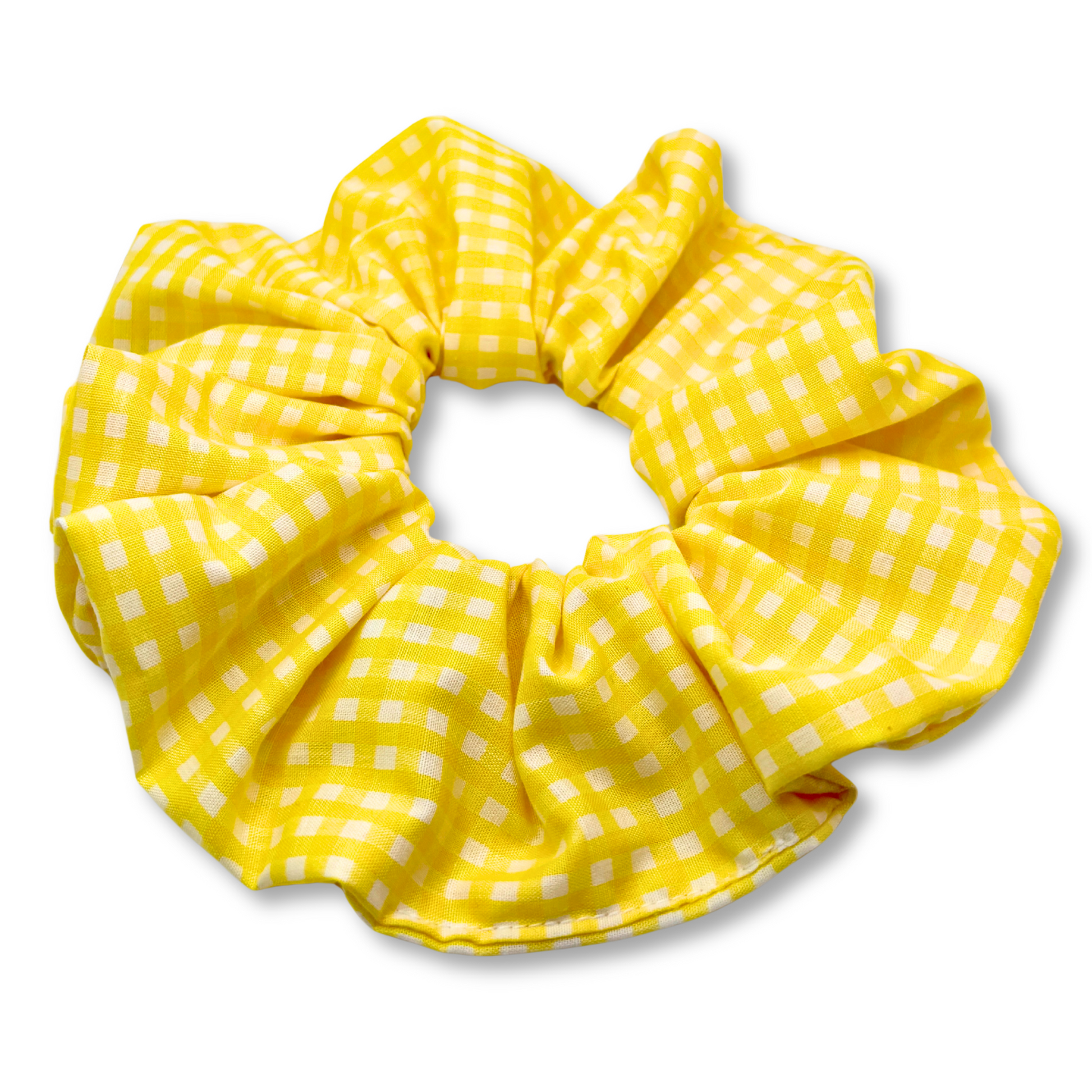 Yellow Gingham Spring Scrunchie Enchanted Scrunch