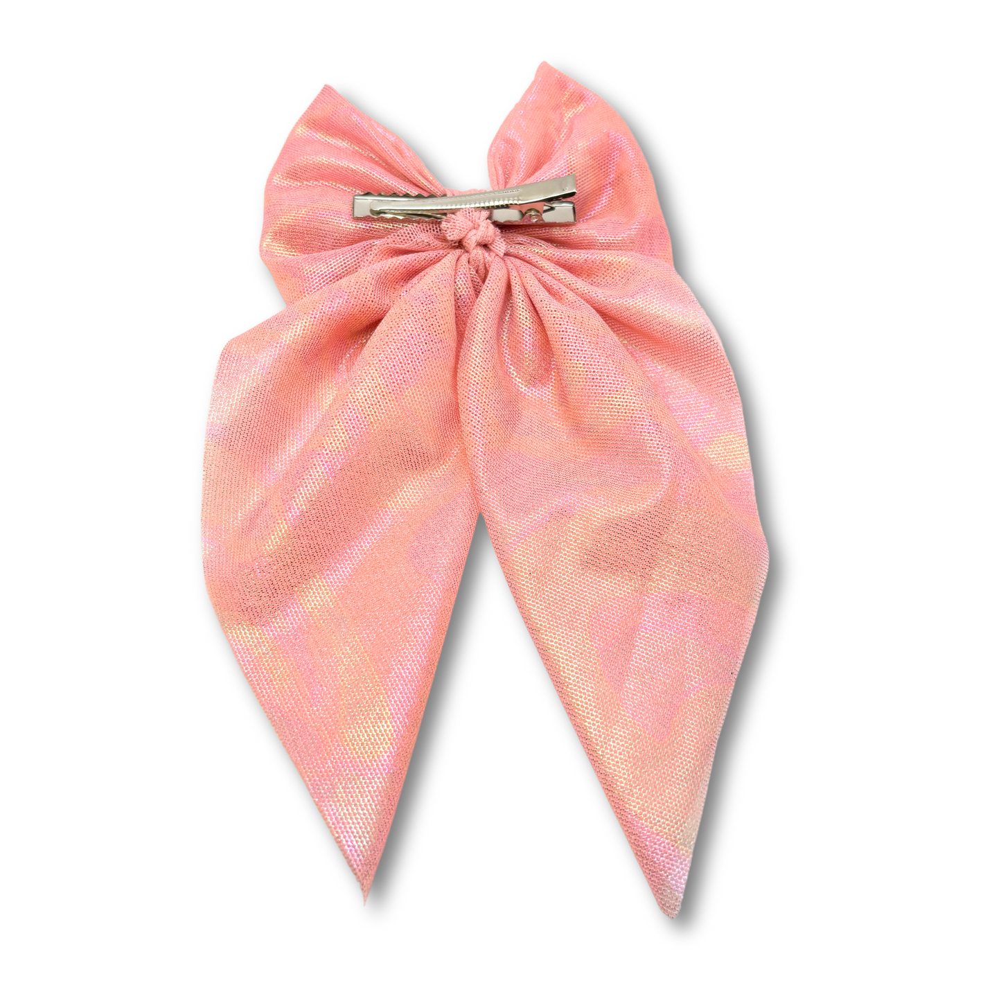 Iridescent Pink Small Bow Enchanted Scrunch