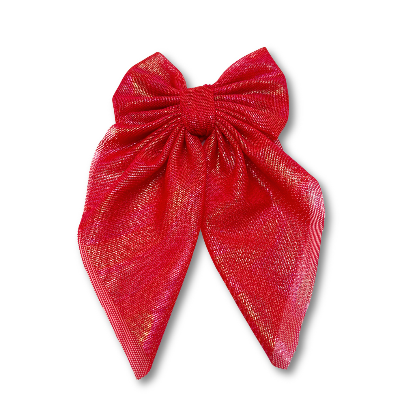 Iridescent Red Small Bow Enchanted Scrunch