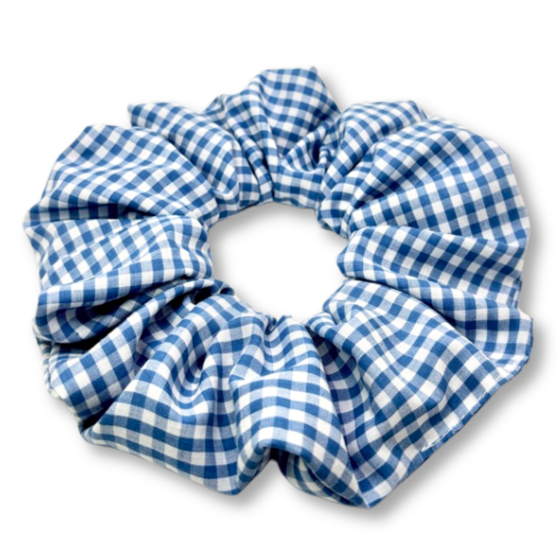 Blue Gingham Spring Scrunchie Enchanted Scrunch