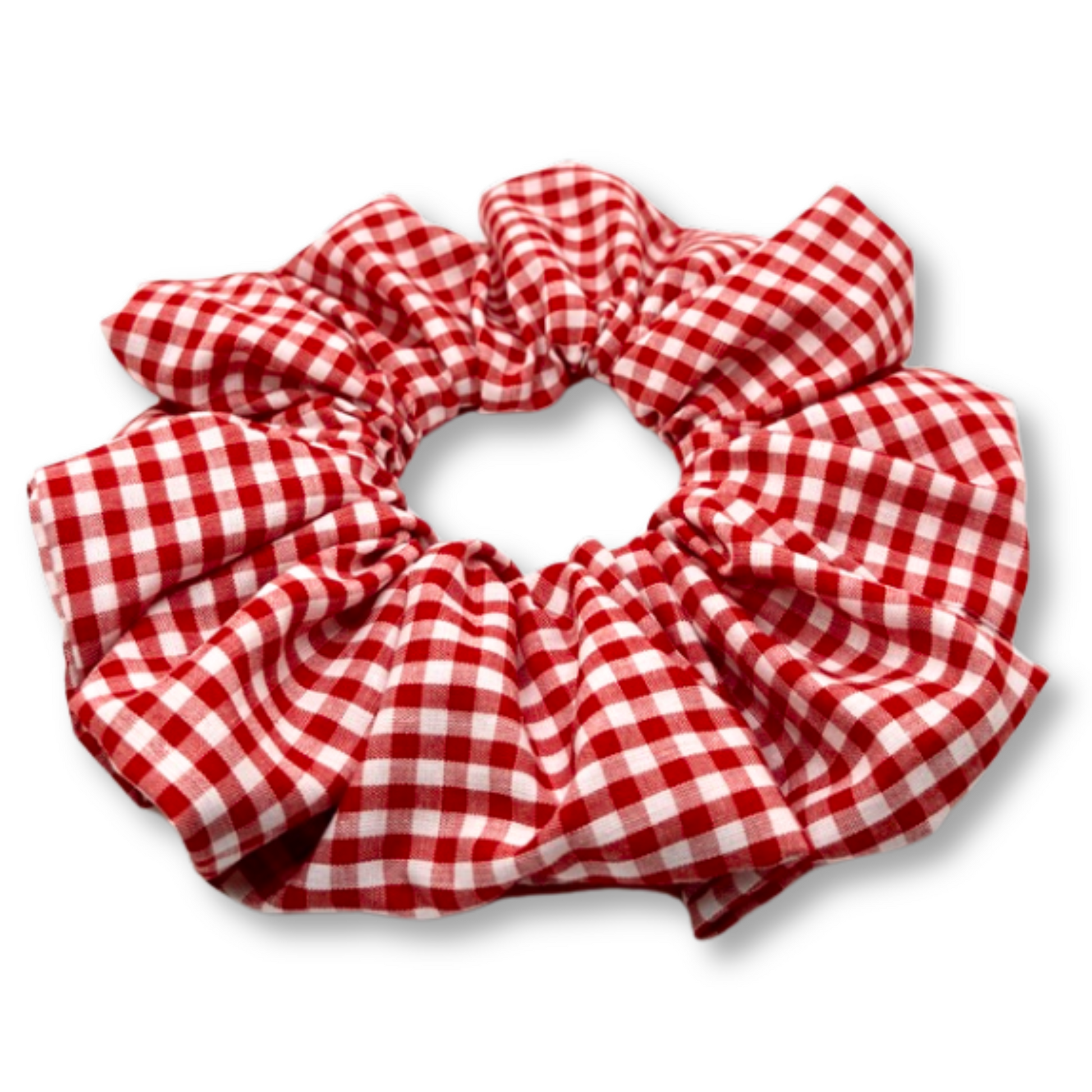 Red Gingham Spring Scrunchie Enchanted Scrunch