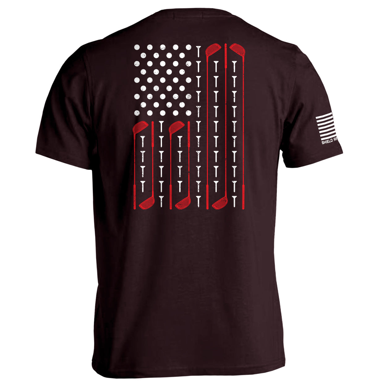 Golf American Flag Shield Republic