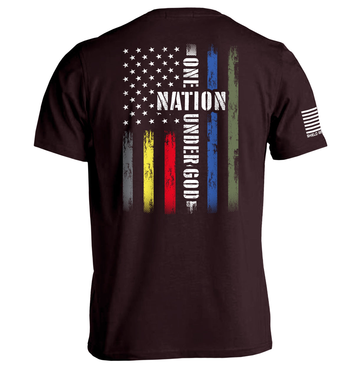 One Nation Under God First Responder Flag Shield Republic