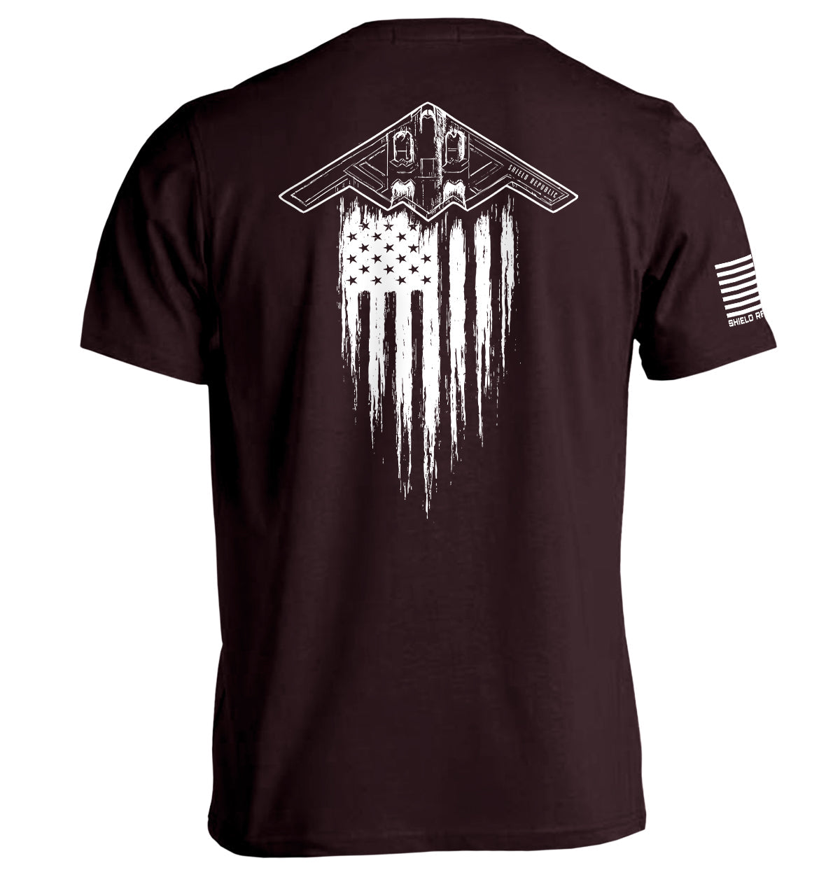 B2 Stealth Bomber Flag Shield Republic