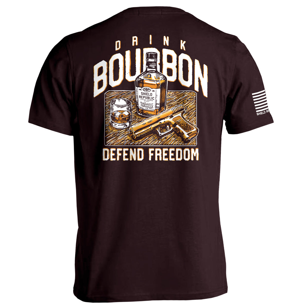 Drink Bourbon Defend Freedom Shield Republic