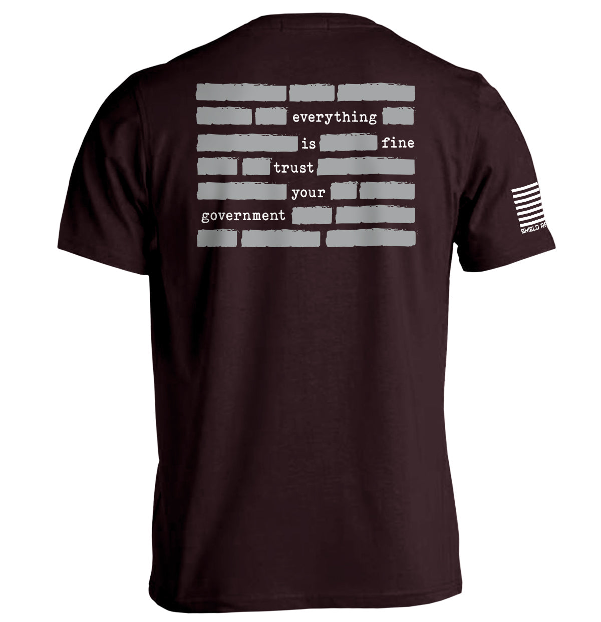 Trust The Government Redacted (Back Print) Shield Republic