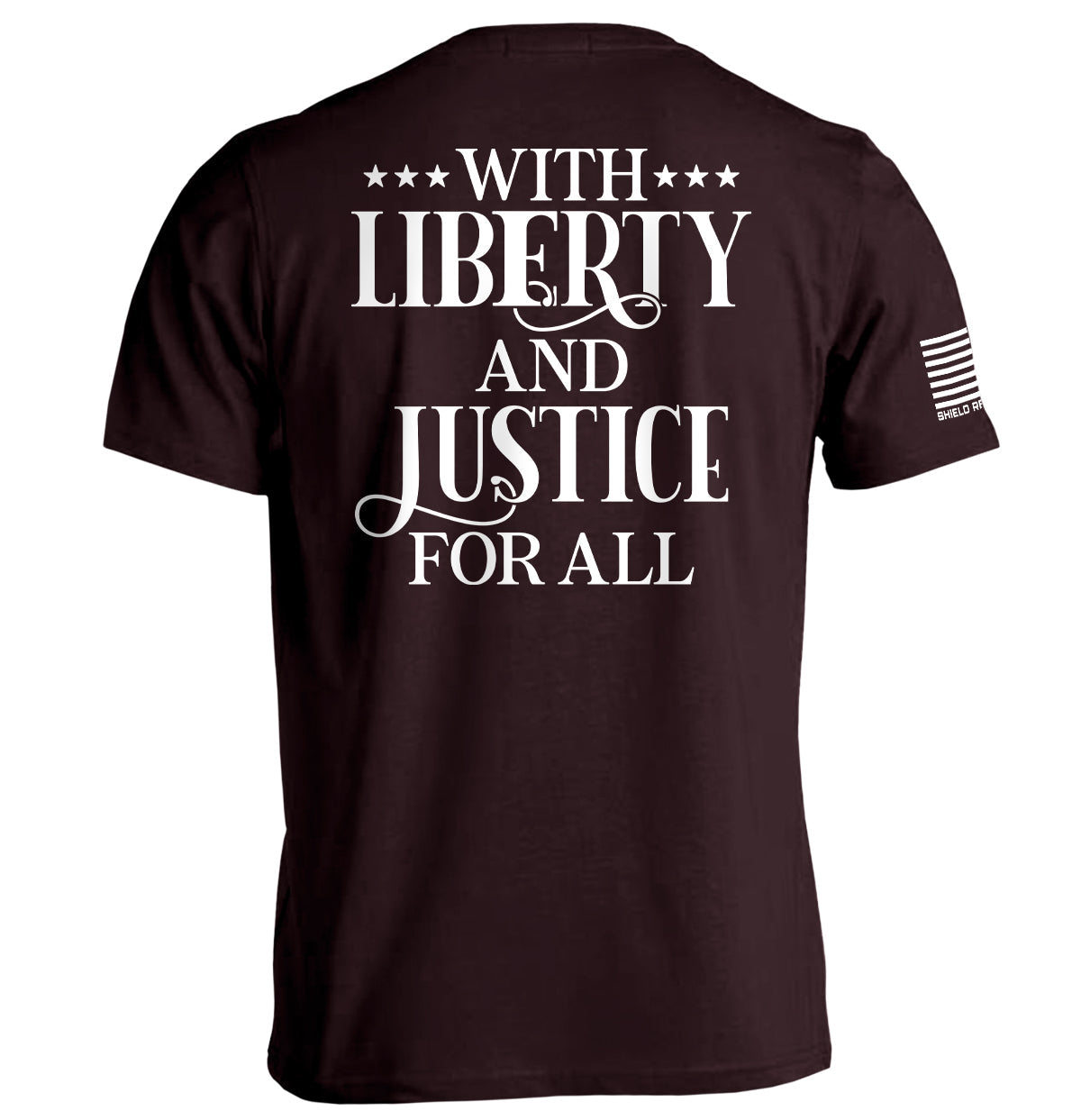 With Liberty And Justice For All Shield Republic