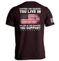 Support The Country You Live In Flag Shield Republic