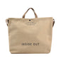 Large Capacity Canvas Letters Tote Bag for Women