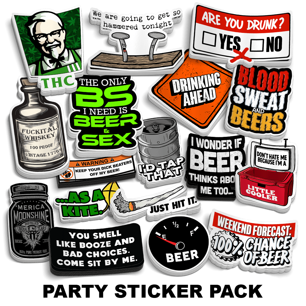 Party Sticker Pack Armed American Supply