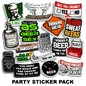 Party Sticker Pack Armed American Supply