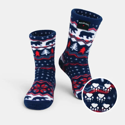 Kids' Nonskid Fleece Socks - Polar Bear Polar Feet® LLC