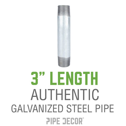 1 1/2 in. x 3 in. Galvanized Pipe PIPE DECOR