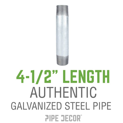 1 1/4 in. x 4 1/2 in. Galvanized Pipe PIPE DECOR