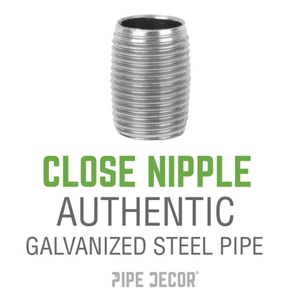 1 1/4 in. x Close Galvanized Steel Nipple PIPE DECOR