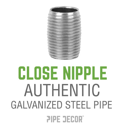 1/2 in. x Close Galvanized Steel Nipple PIPE DECOR