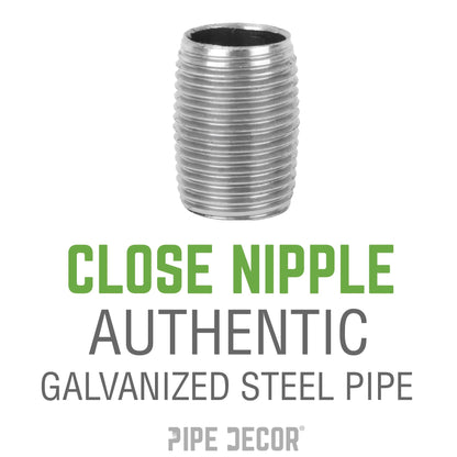 1/4 in. x Close Galvanized Steel Nipple PIPE DECOR