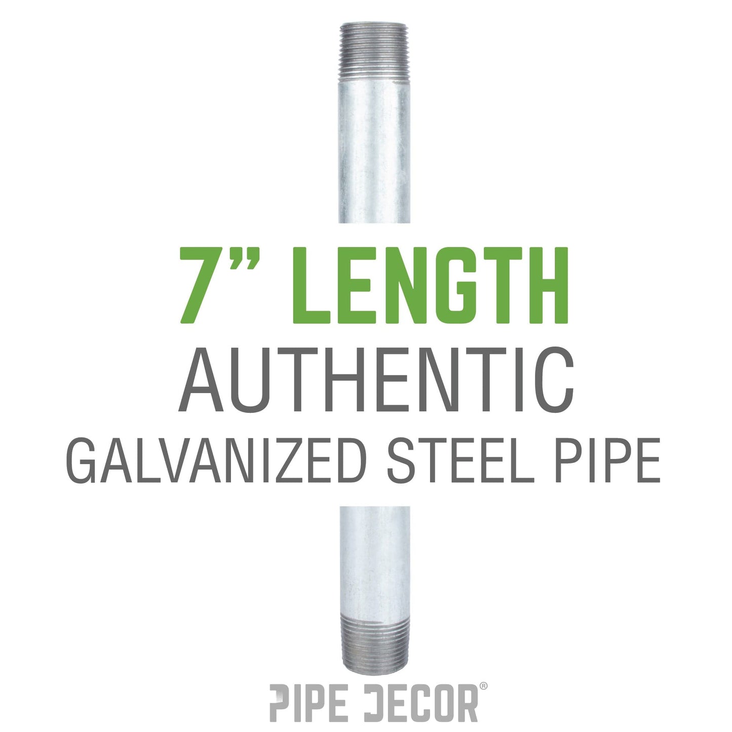 1 in. x 7 in Galvanized Pipe PIPE DECOR