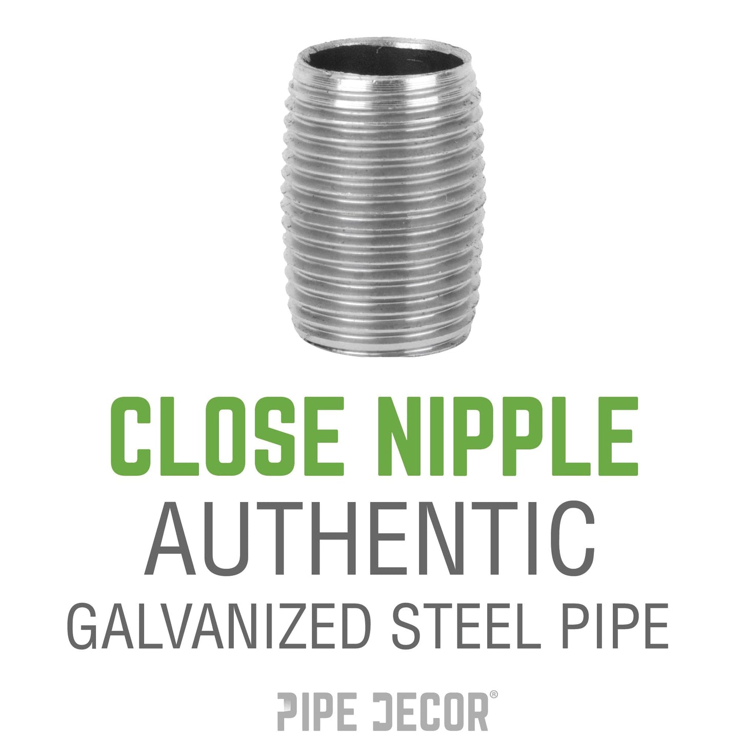 1 in. x Close Galvanized Steel Nipple PIPE DECOR