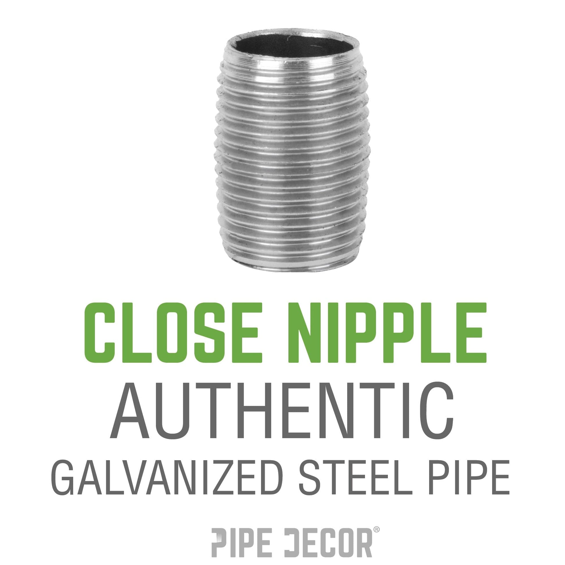 1 in. x Close Galvanized Steel Nipple PIPE DECOR