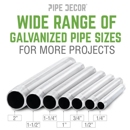2 in. x Close Galvanized Steel Nipple PIPE DECOR
