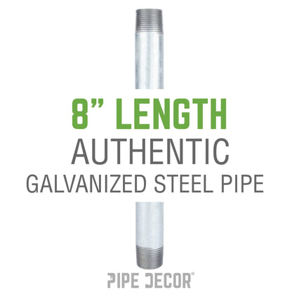 3/4 in. x 8 in. Galvanized Steel Nipple PIPE DECOR
