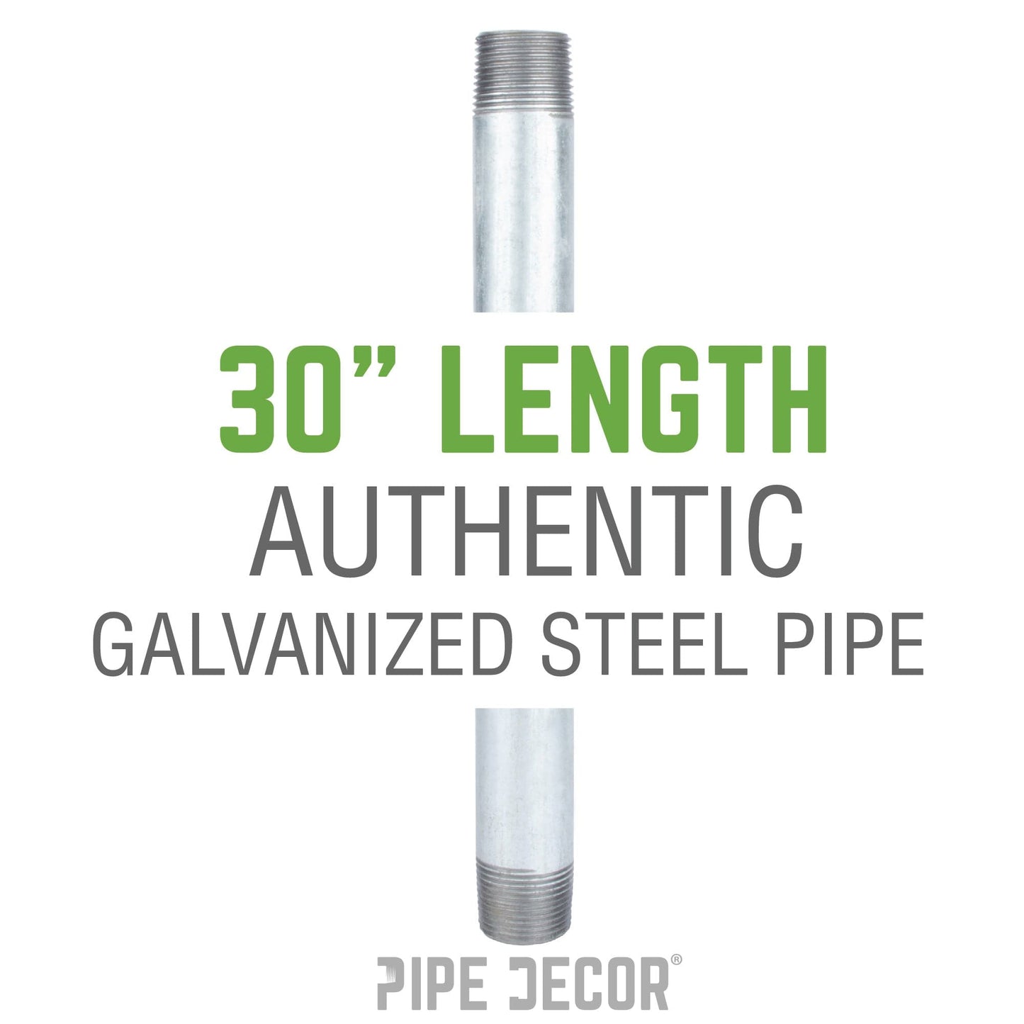1 1/4 in. x 30 in. Galvanized Pipe PIPE DECOR