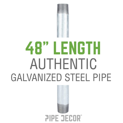 1/2 in. x 48 in. Galvanized Steel Pipe PIPE DECOR