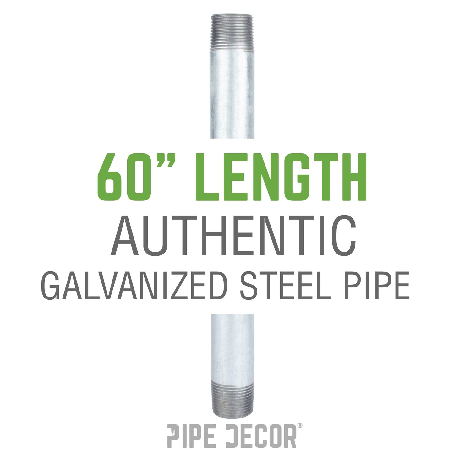 2 in. x 60 in. Galvanized Pipe PIPE DECOR