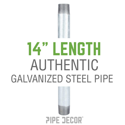 3/4 in. x 14 in. Galvanized Steel Pipe PIPE DECOR