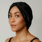 Organic Silk Hair Bonnet Onyx Black LINA LENNOX