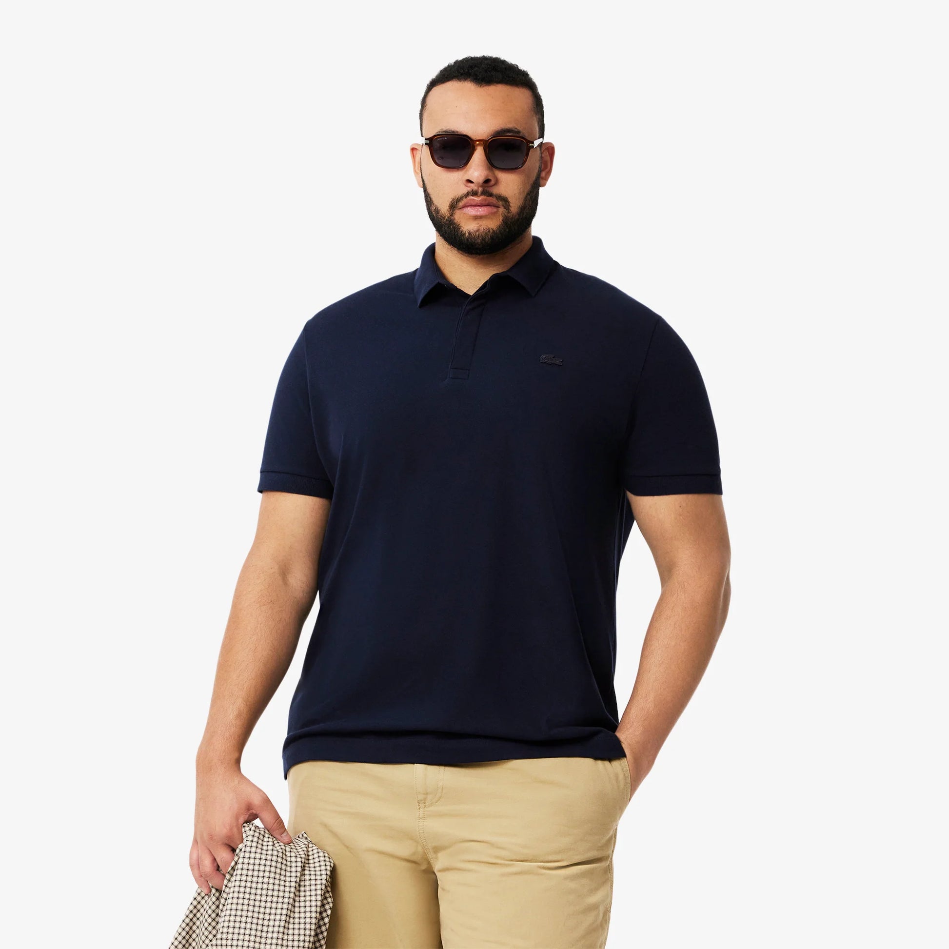 Lacoste Regular Fit Paris Stretch Polo - Navy Denim Exchange