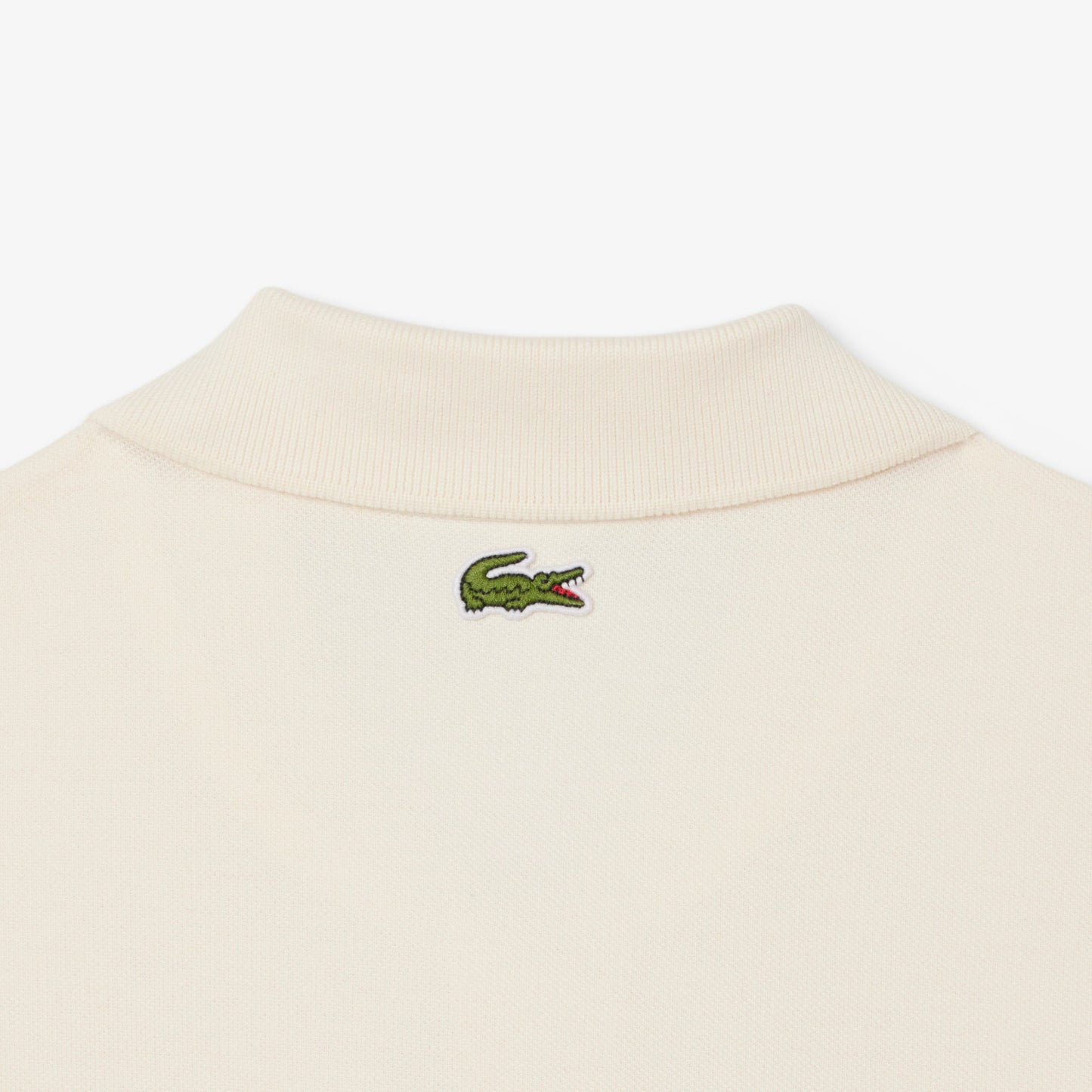 Lacoste Mens Classic Fit Petit Pique Badge Polo - Cream Denim Exchange