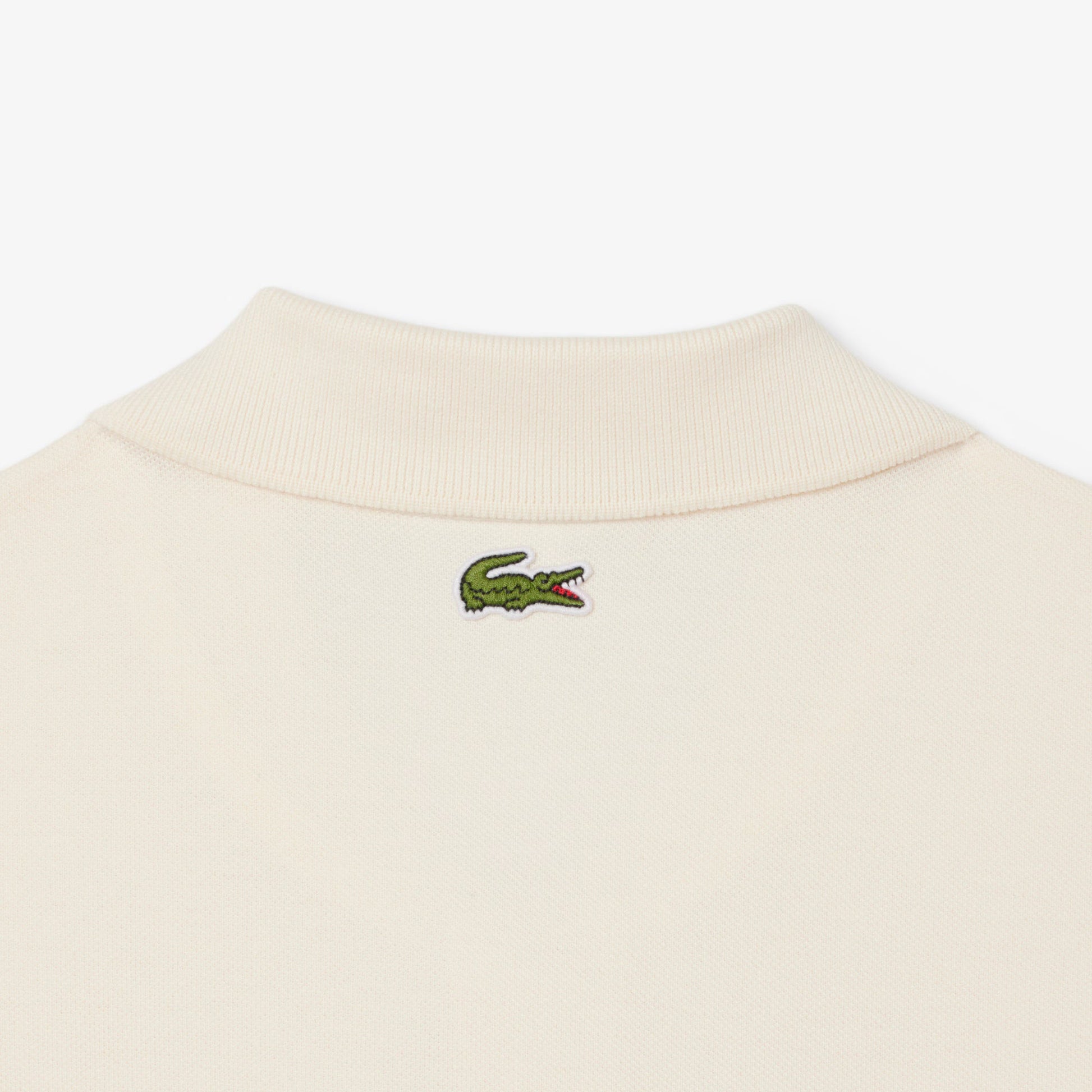 Lacoste Mens Classic Fit Petit Pique Badge Polo - Cream Denim Exchange