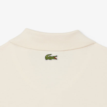 Lacoste Mens Classic Fit Petit Pique Badge Polo - Cream Denim Exchange