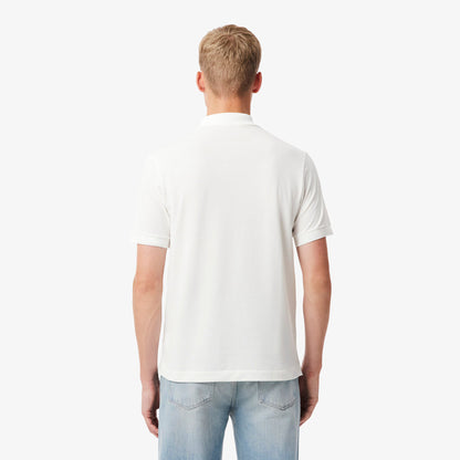 Lacoste Mens Light Pique Polo - White Denim Exchange