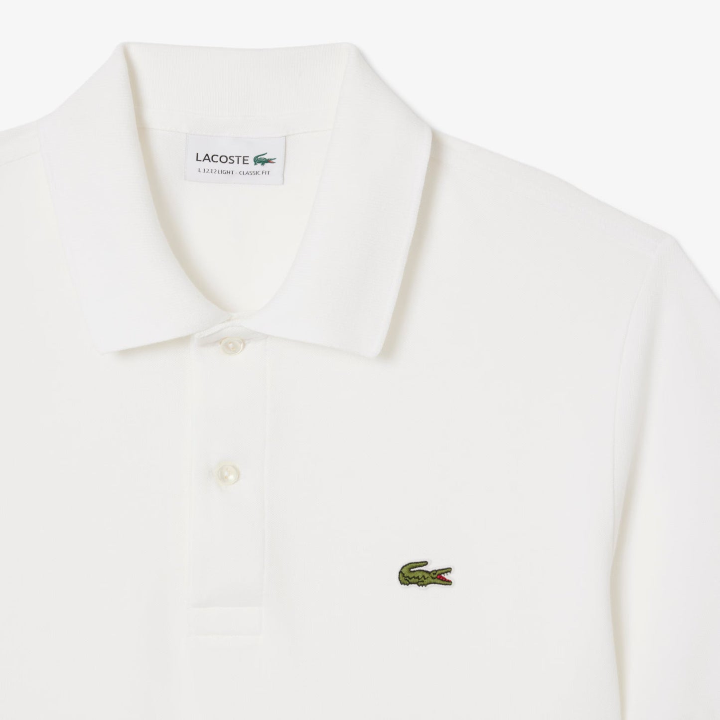 Lacoste Mens Light Pique Polo - White Denim Exchange