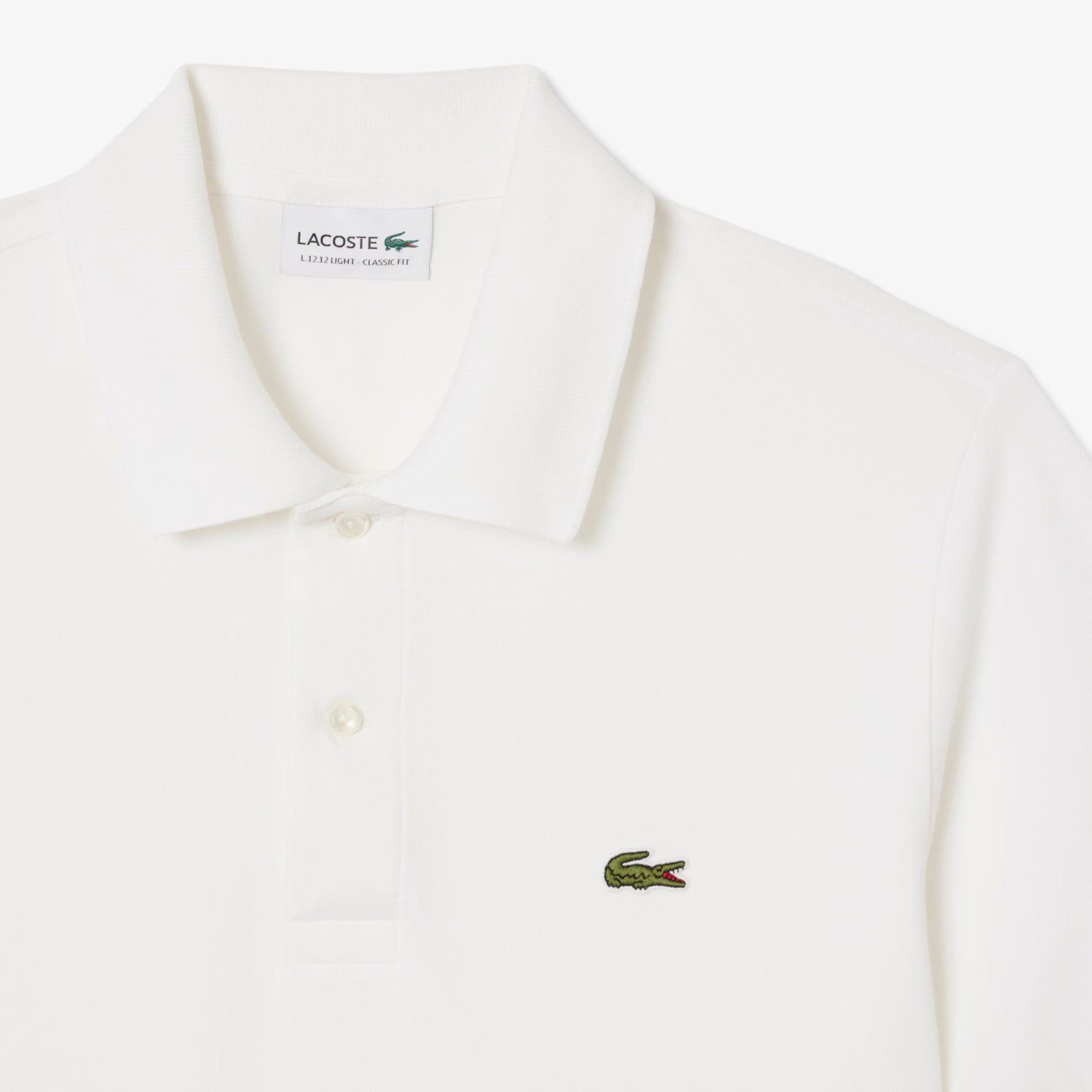 Lacoste Mens Light Pique Polo - White Denim Exchange