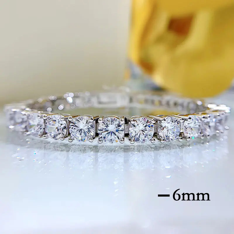 High Carbon Diamond Bracelet in 925 Silver
