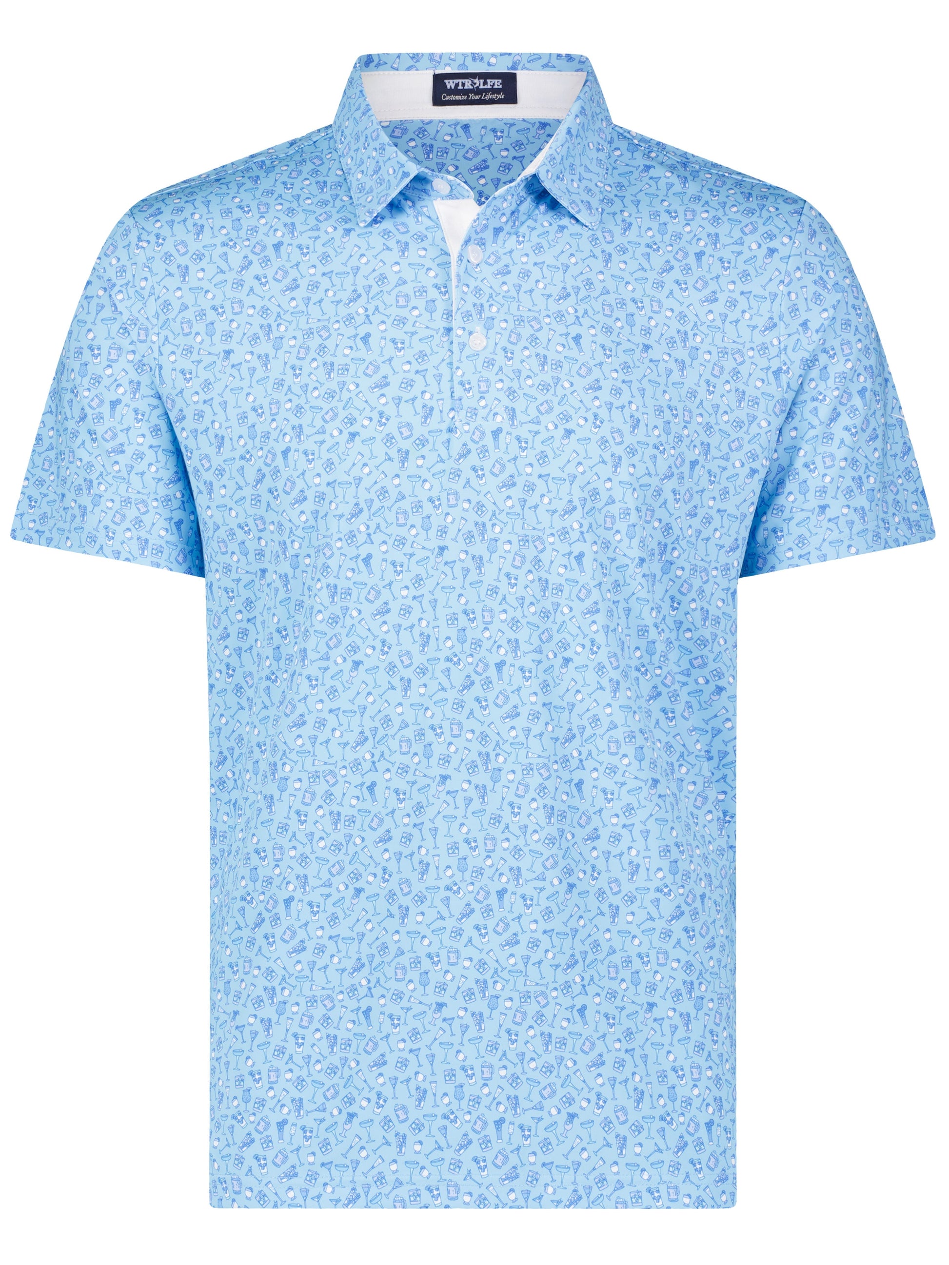 Spirits Print Polo White Water Life